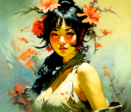 04 Portraits - Japan (Series) - "Keiko" - 60" x 48"