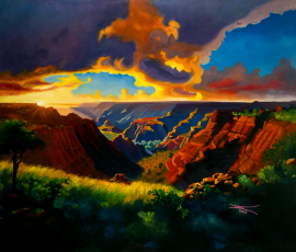 06 Locations - Hawaii (Series) - "Waimea Canyon (Kauai) - circa 1100" - 48" x 60"