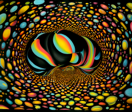 09 Math Music - Round Things II (Series) - "For Andy James, David Sutcliffe & Me" - 60" x 48"