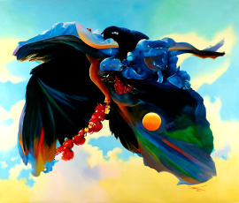 21 Psychopomp (Series) - Ravens West (Collection) - "Diamond I" - 42" x 48"
